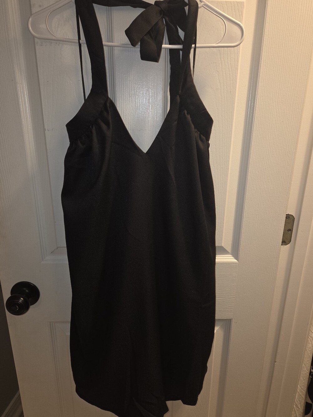 Vici Black Halter Tie- Mini Dress